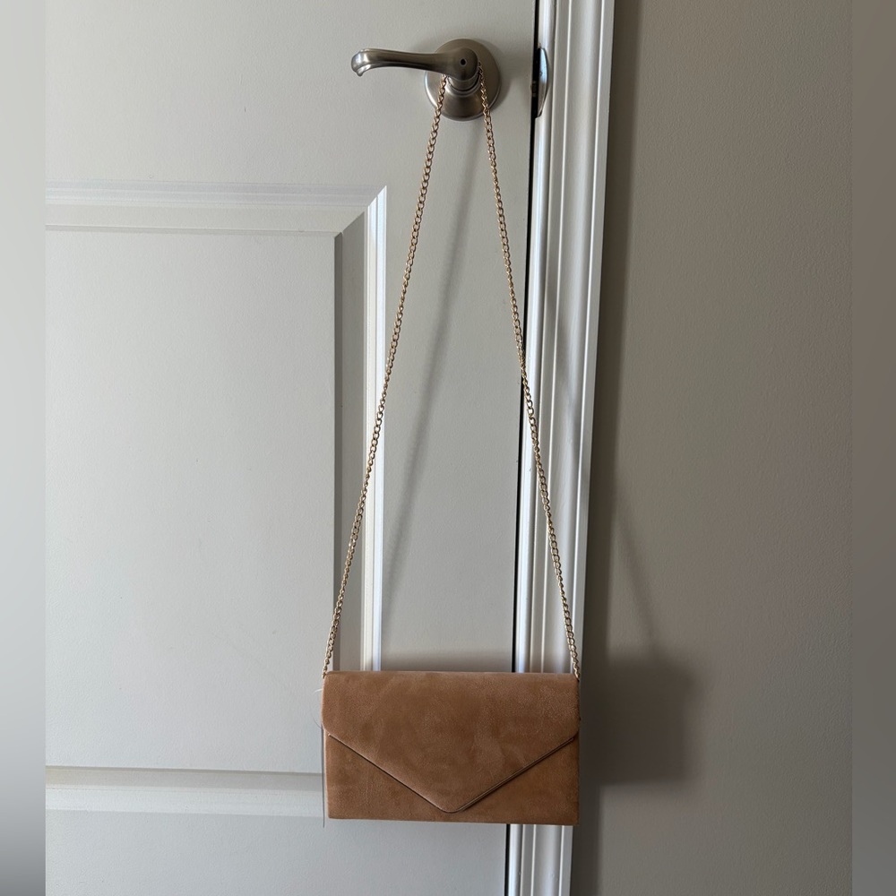 Dasein Camel & Gold Clutch Purse